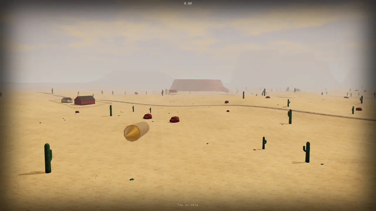 Bullet camera following a round across the desert